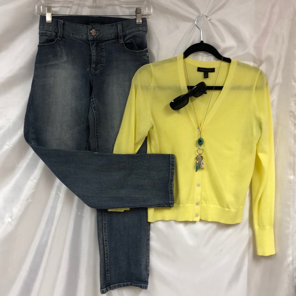 White House Black Market Crystal Noir Jeans